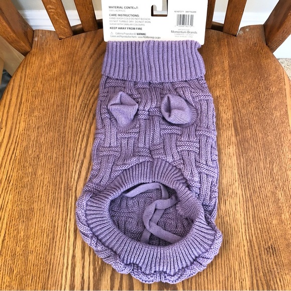 🌈 6/$60, NWT, Dog Sweater, Purple, Large - Picture 4 of 4